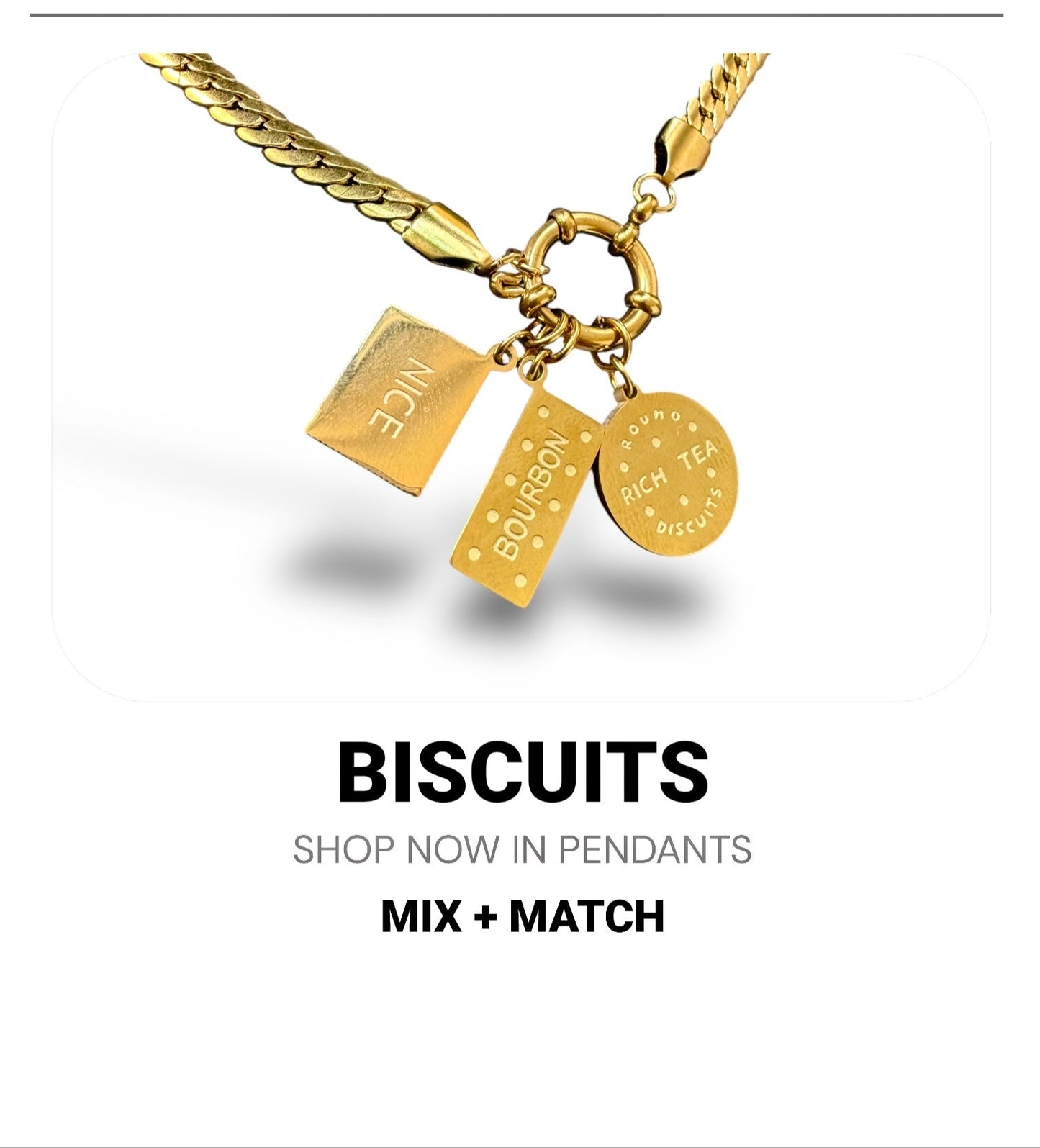 Bourbon Biscuit Pendant
