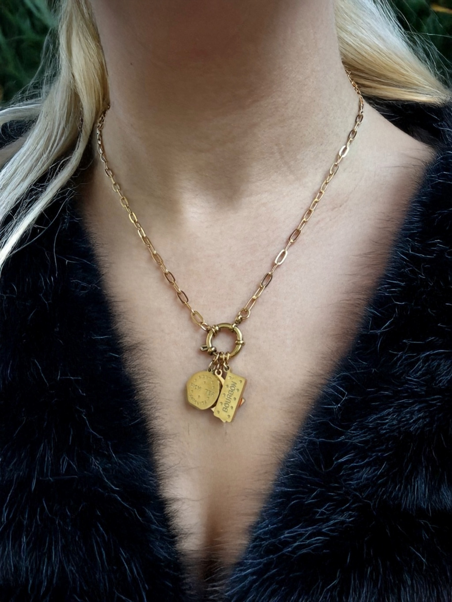 Bourbon Biscuit Pendant