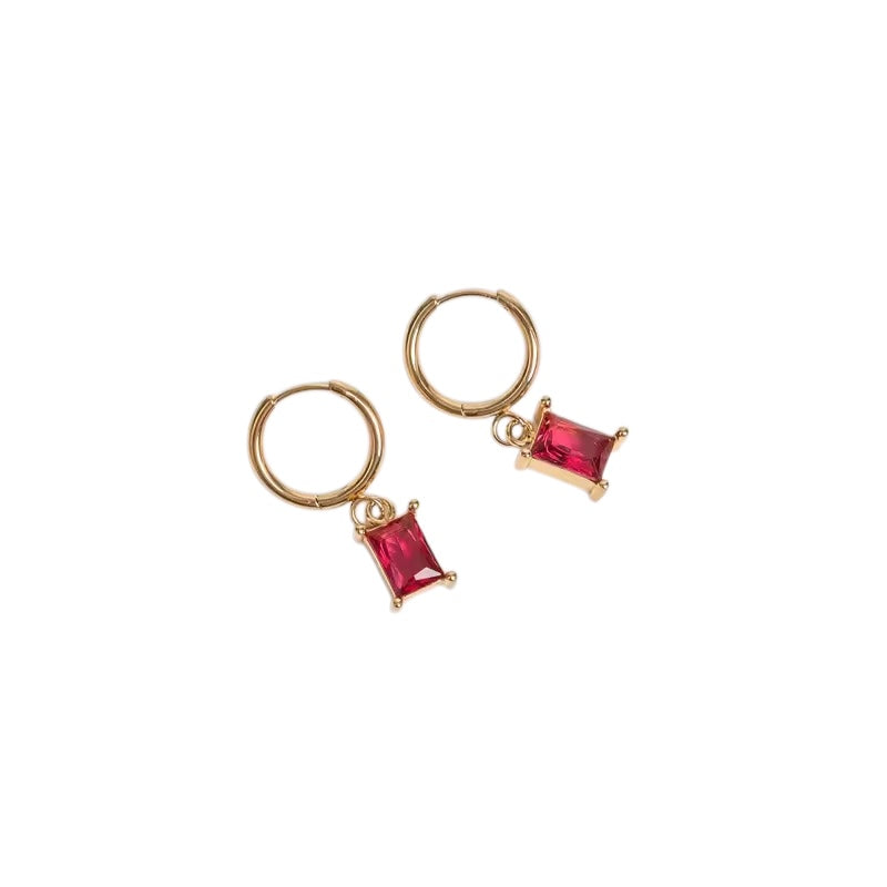 Pink Gem Drop Huggies