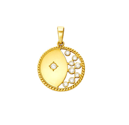 Crescent Coin Charm
