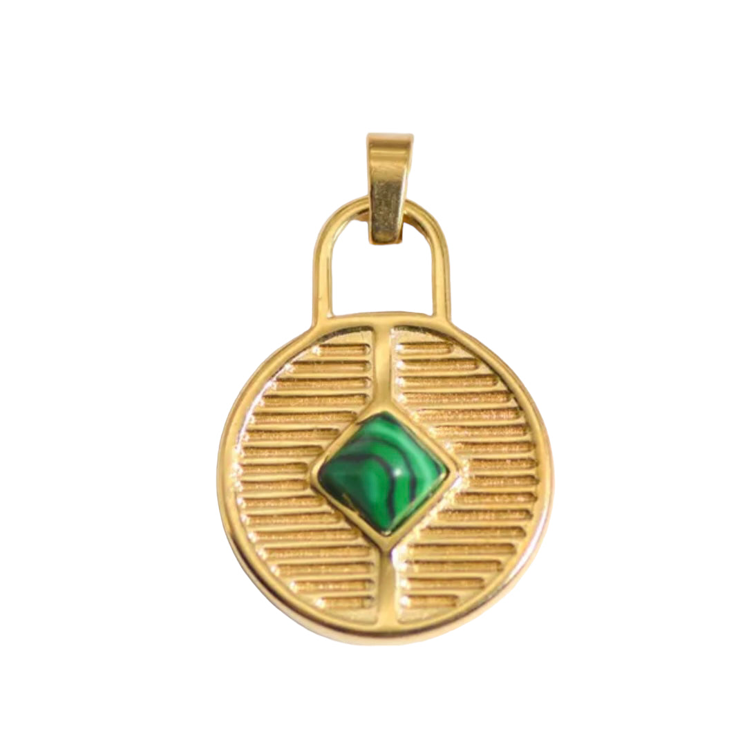 Green Centre Coin Pendant