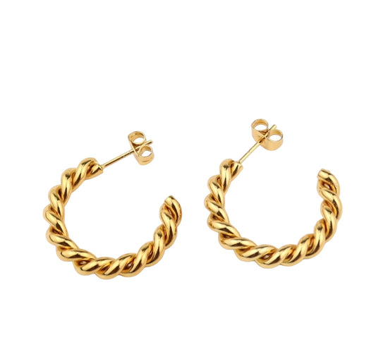 Half Twist Hoop Earrings