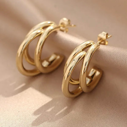 Triple Hoop Earrings