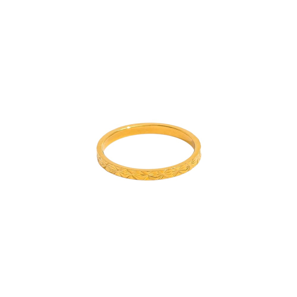 Golden Etched Ring