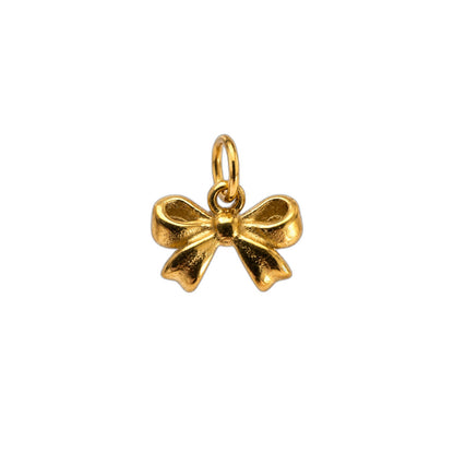 Little Bow Charm in 18k gold plated stainless steel