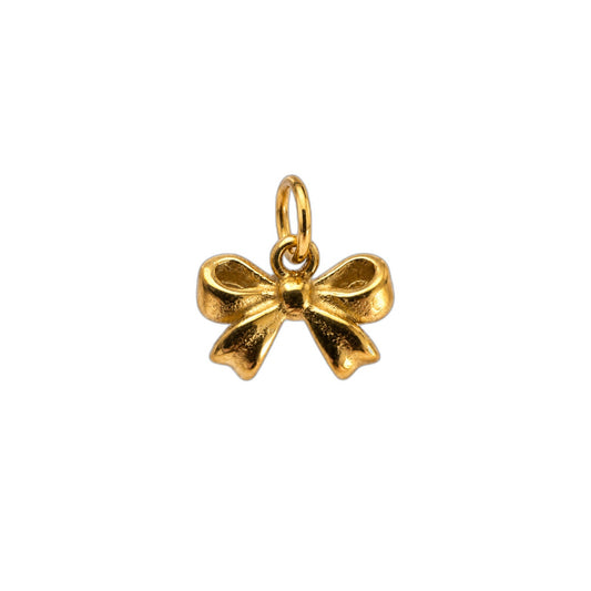 Little Bow Charm in 18k gold plated stainless steel